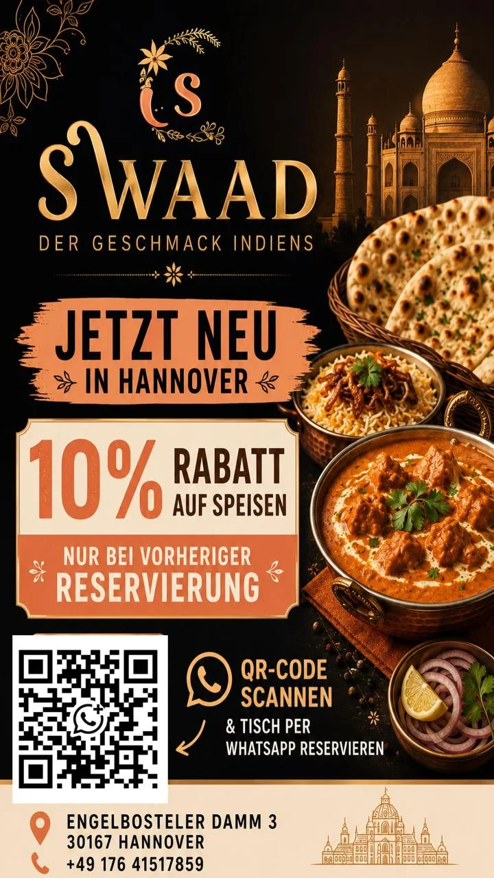 10% Rabatt auf Speisen bei Reservierung